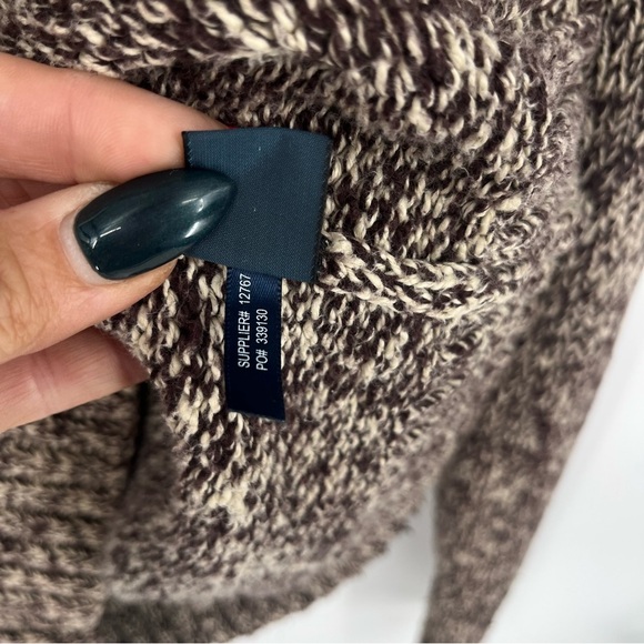 POLO BY RALPH LAUREN Vintage Toggle Button Knit Hoode Brown Chunky Sweater - Picture 7 of 11